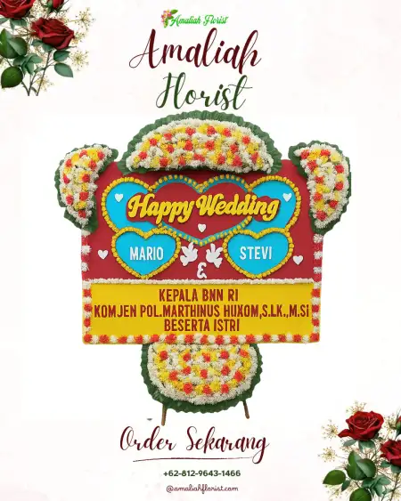 Papan Bunga Pernikahan Medan Satria Bekasi